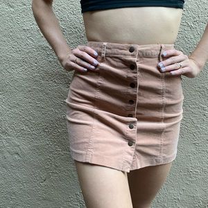 Pink corduroy skirt